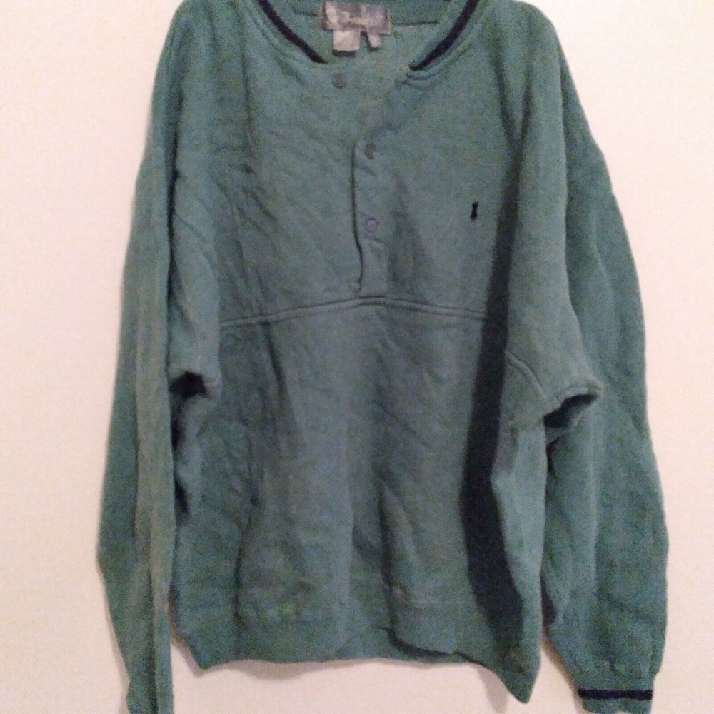 70S 80s Ivanhoe Vintage Pull-Over Half Button Sweater
